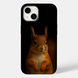 Preto 4 Luxe iPhone 14 Case-Mate, Esquilo Vermelho