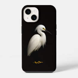 Preto 4 Luxe iPhone 14 Case-Mate, Garça Branca
