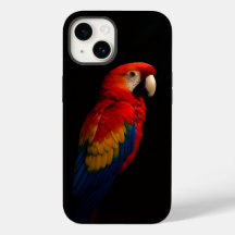 Preto 4 Luxe iPhone 14 Case-Mate, Papagaio Escarla