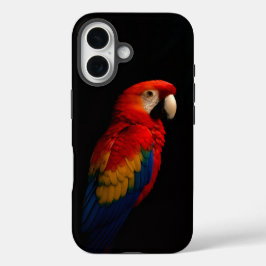Preto 4 Luxe iPhone 16 Case-Mate, Papagaio Escarla