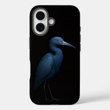 Preto 4 Luxe iPhone 16 Mate, Garça Azul Pequena