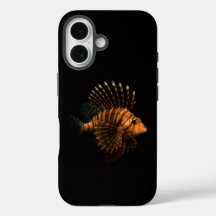 Preto 4 Luxe iPhone 16 Mate, Peixe-Leão Vermelho