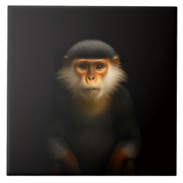 Preto 4 Luxo Telha com Langur-de-perna-vermelha