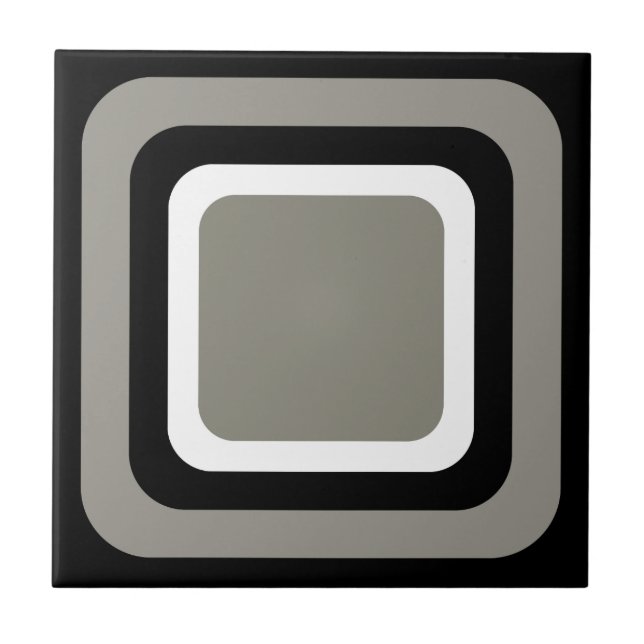 Preto Branco Cinza Retro (Frente)
