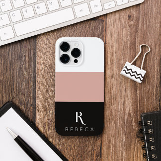 Preto branco Dourado Rosa de blocos de três cores 