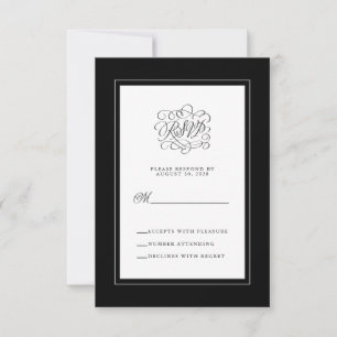 Preto Branco Enclosure de Resposta de Casamento El