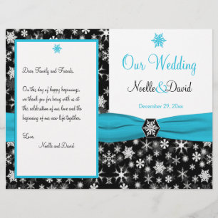 Preto, branco, flocos de neve do Aqua que Wedding