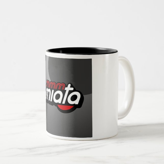 Preto caneca do Dois-Tom de 11 onças (Frente Esquerda)