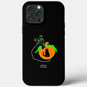 Preto Cat Pumpkin Apple iPhone 13 Pro Max Case
