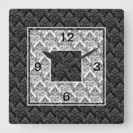 Preto, cinza, Relógio de Parede Branco