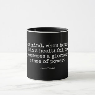 Preto citações combinados 1 da caneca Pilates