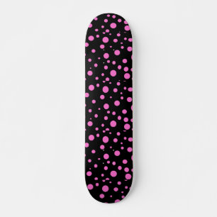 Preto com Bolinhas cor-de-rosa Girls skate