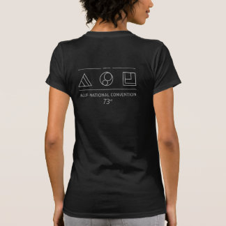 Preto com camiseta para mulheres com logotipo de c