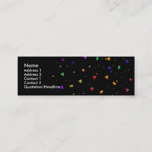 Preto com Cartões de visitas Confetti