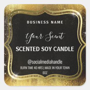 Preto Com Dourada Tinta E Etiquetas De Velas De So
