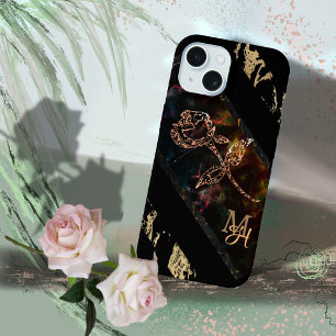 Preto com monograma de Rosa