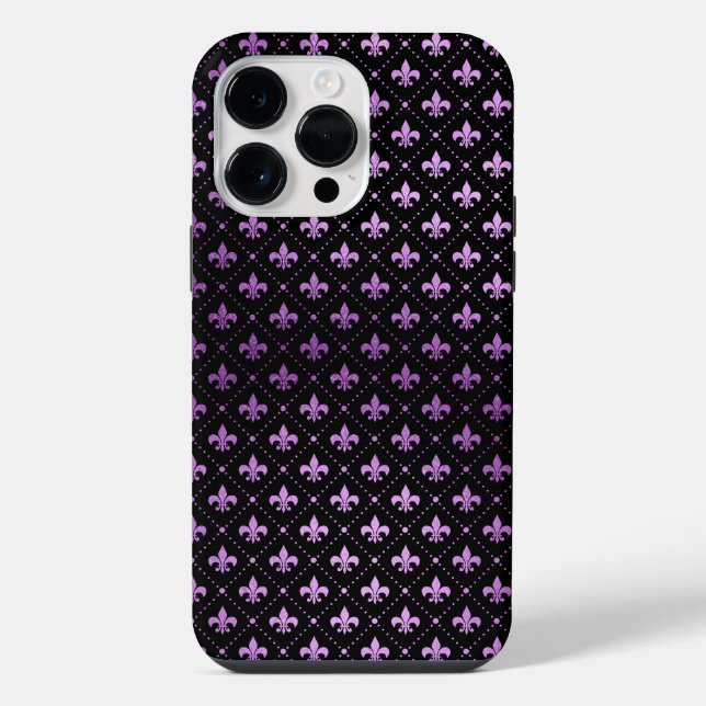 PRETO COM PADRÃO FLEUR DI LIS (Verso)
