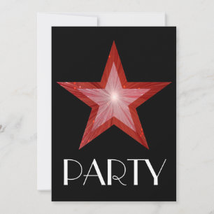 Preto convite do Partido Red Star