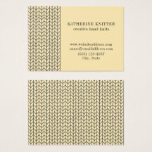 PRETO CREAM KNIT 3.5x2.5 Cartão de Visita II