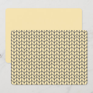 PRETO CREAM KNIT 5x7 Cartão Plano II / Horizontal