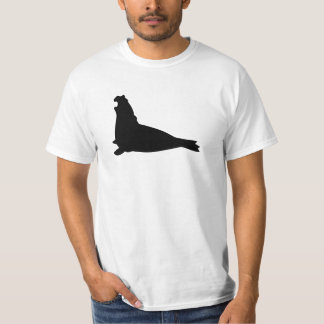 Preto da camisa do selo de elefante