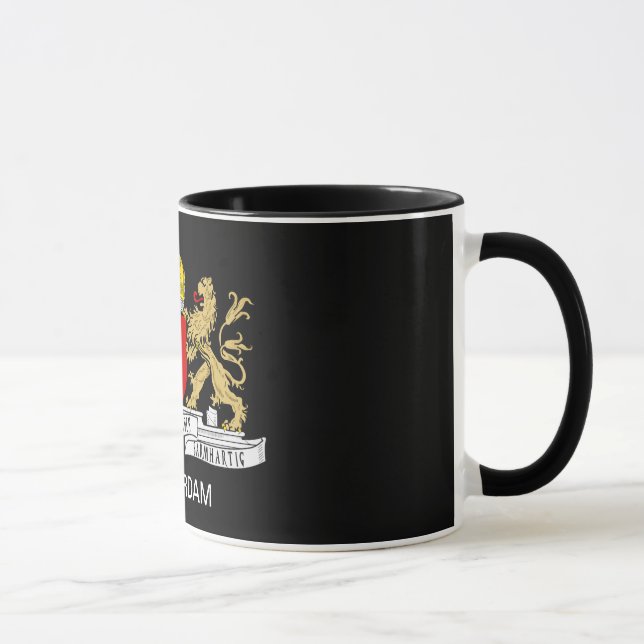 Preto da caneca da bandeira de Amsterdão (Direita)