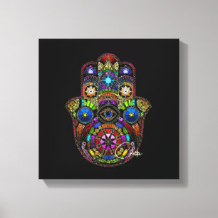 Preto das canvas de Hamsa