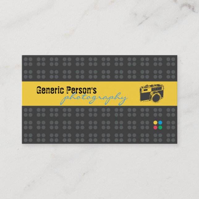 Preto de Cuctom do cartão de visita + Fotografia (Frente)