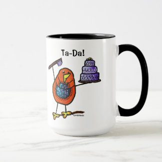 Preto de LimbBirds caneca da campainha de 15 onças