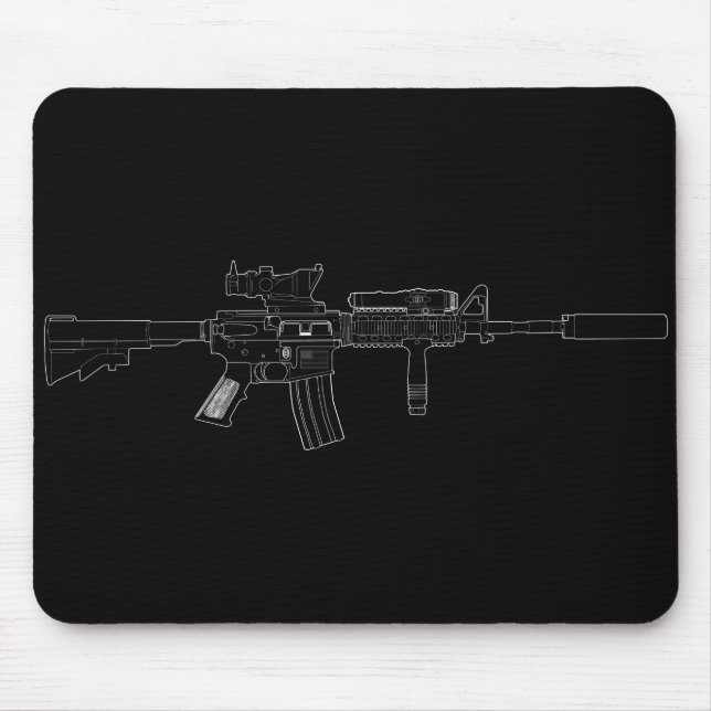 Preto de M4 SOPMOD Mousepad (Frente)
