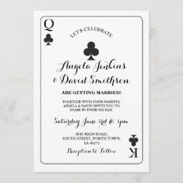 Preto do ás do cartão de jogo do rei Rainha Clube