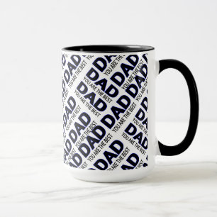 Preto do impressão da tipografia do pai caneca da