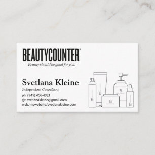 Preto dos cartões de visitas de Beautycounter