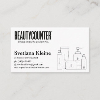 Preto dos cartões de visitas de Beautycounter