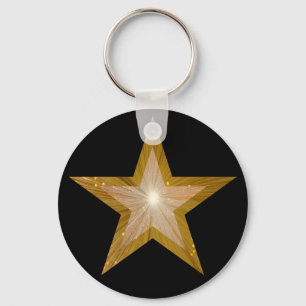 Preto Dourado do chaveiro da estrela