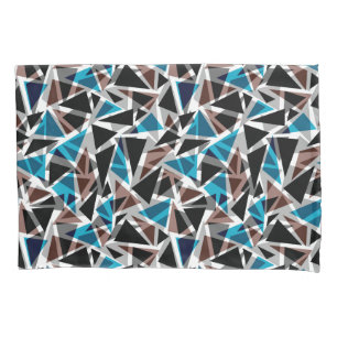 Preto e Azul, Poligonal, Abstrato