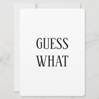 Preto e branco adivinha o anúncio de gravidez