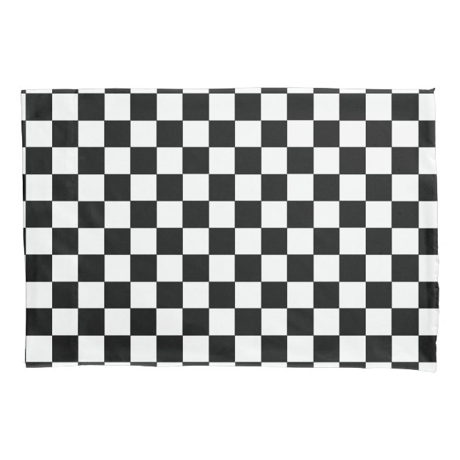 Preto e branco Checkered (Frente)