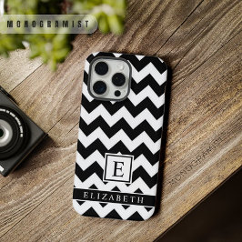 Preto e Branco Chevron Personalizável