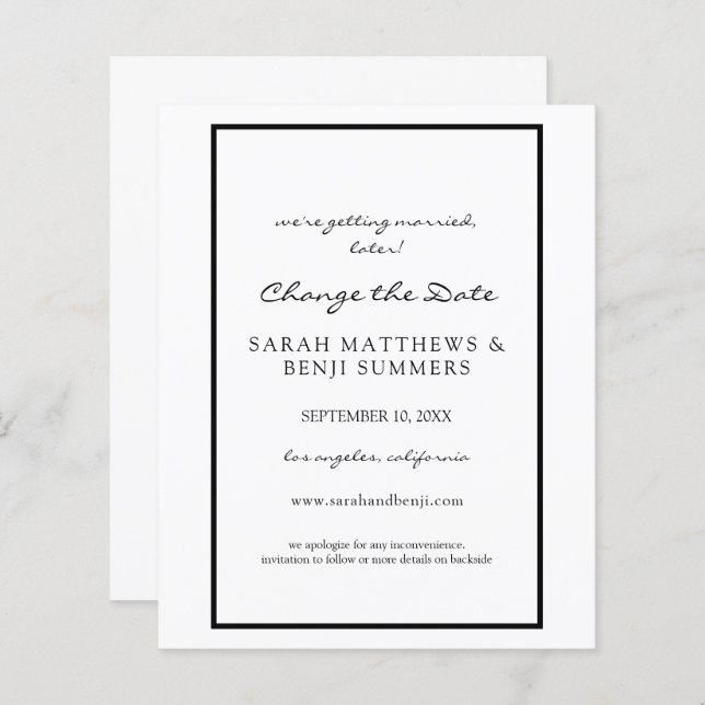 Preto e Branco do Orçamento Cancelar ou Alterar a  (Frente/Verso)