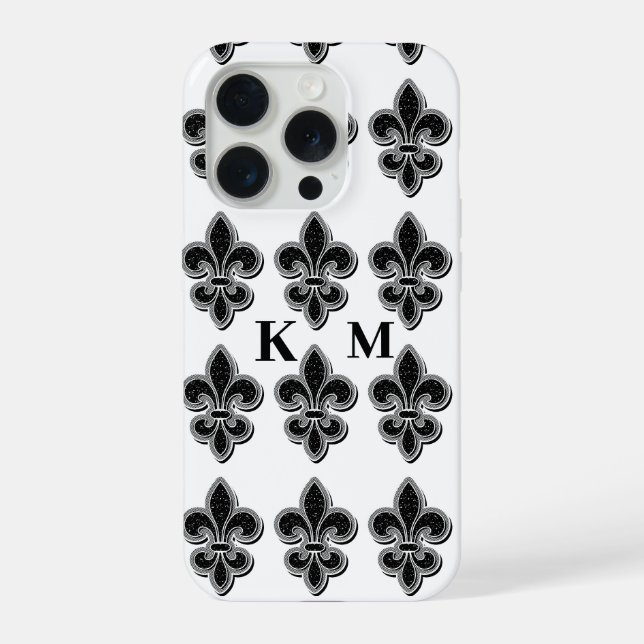 Preto e Branco Fleur De Lis  (Verso)