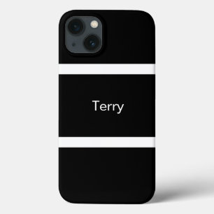 Preto e Branco Mínimo Listrado Personalizado