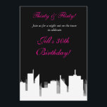 Preto e branco nos Convites de festas da cidade<br><div class="desc">Personalize com seu próprio texto. Exclua qualquer área de texto que deseja deixar o vazio. Personalize a frente e o verso.</div>