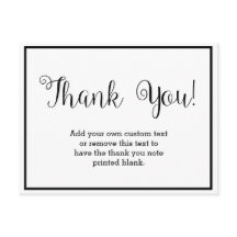 Preto e branco - Obrigado Cartões