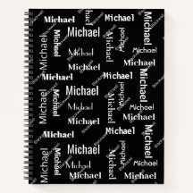 Preto e branco repetindo primeira e Sobrenome clas