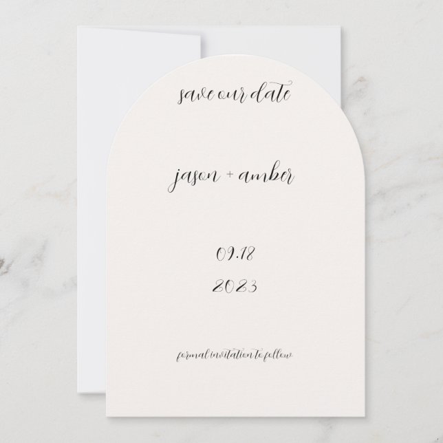 Preto e Branco Salvar o Convite de Casamento de Da (Frente)