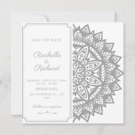 Preto e Branco Salvar o Convite de Data