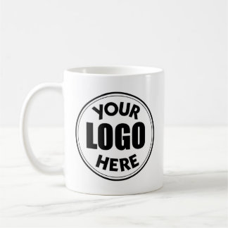 preto e branco seu logotipo aqui caneca