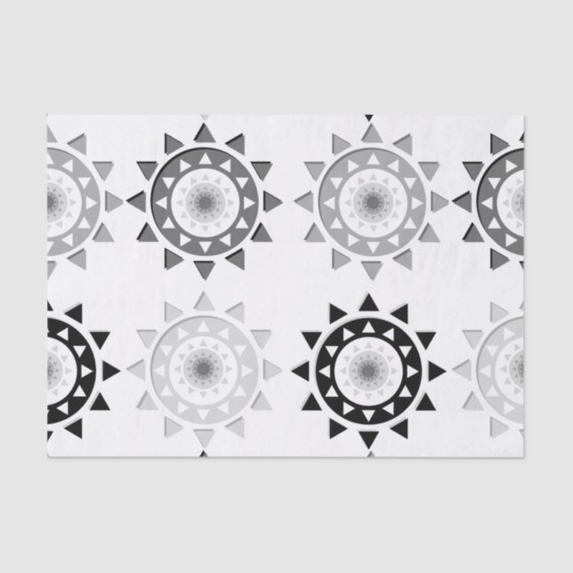 Preto e cinzas expor ao sol o lenço de papel (Frente )