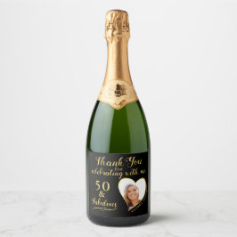 Preto e Dourado 50º Aniversário Obrigado